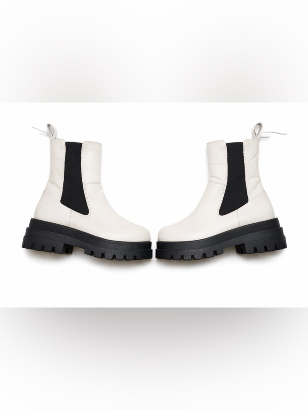 Dirty Laundry White Chelsea Lug Boots